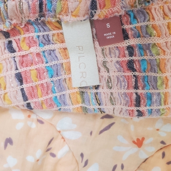 Anthropologie | Pilcro Rainbow Smocked Top size S - Picture 7 of 8